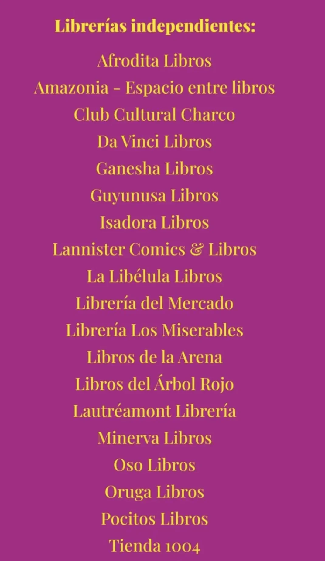 Placa pública con librerías independientes que apoyan la propuesta de precio único