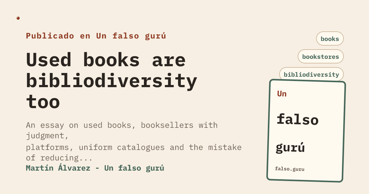 Featured image for Used books are bibliodiversity too